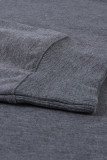 Gray Wash Fleece Pullover Sweatshirt