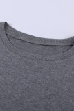 Gray Wash Fleece Pullover Sweatshirt
