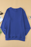 Blue Wash Fleece Pullover Sweatshirt