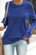 Blue Wash Fleece Pullover Sweatshirt
