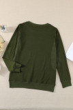 Green Wash Fleece Pullover Sweatshirt