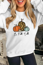 Pumpkins Print Essencial O-neck Long Sleeve Sweatshirts Women UNISHE Wholesale