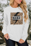 MAMA Lightning Print Essencial O-neck Long Sleeve Sweatshirts Women UNISHE Wholesale