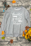 Thankful Grateful Blessed Print Essencial O-neck Long Sleeve Sweatshirts Women UNISHE Wholesale