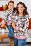 Daughter and Me Family Matching Leopard Print Long Sleeve Top