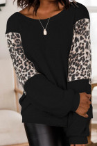 Leopard Long Sleeve O-neck Sweatshirt Women UNISHE Wholesale