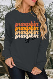 Pumpkin Print O-neck Long Sleeve Sweatshirts Women UNISHE Wholesale
