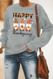 Thanksgiving Print O-neck Long Sleeve Sweatshirts Women UNISHE Wholesale