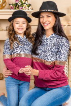 Daughter & Me Adult Leopard Sequin Patchwork Hoodie