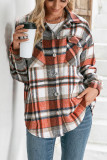 Plaid Flannel Button Down Pocketed Shacket Jacket Coats Unishe Wholesale