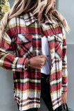 Plaid Flannel Button Down Pocketed Shacket Shirt Coats Unishe Wholesale