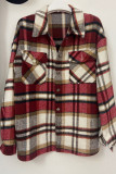 Plaid Flannel Button Down Pocketed Shacket Shirt Coats Unishe Wholesale