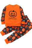 Pumpkin Print Sweatshirt Striped Pants Baby Girl's 2PCS Set Unishe Wholesale