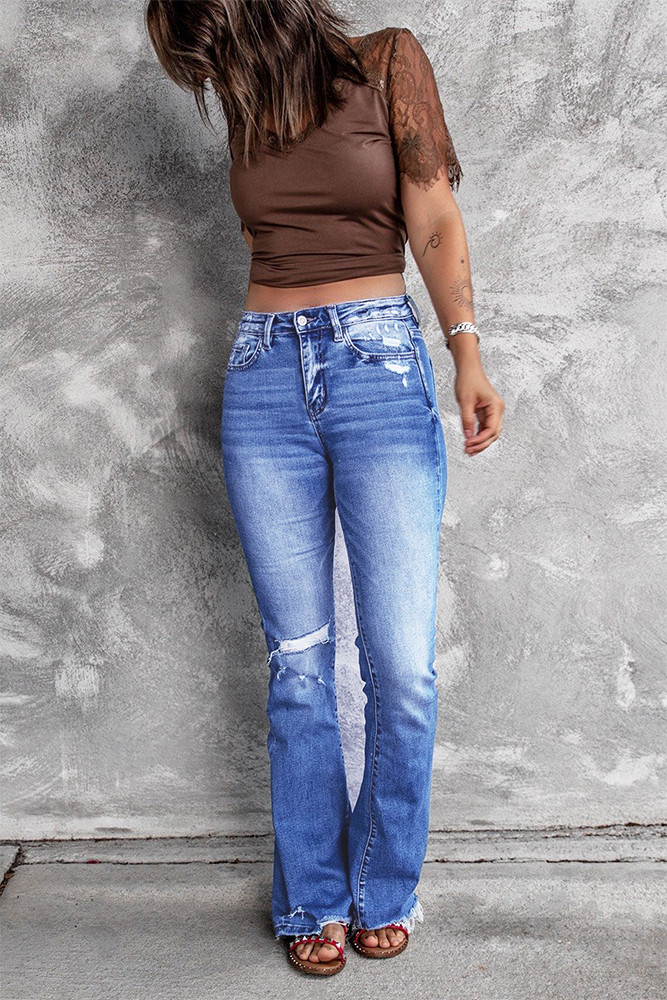 blue ripped jeans petite