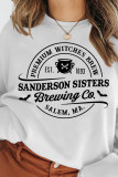 Sanderson Hocus Pocus Print O-neck Long Sleeve Sweatshirts Women UNISHE Wholesale