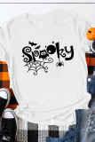 Spooky Halloween Day Graphic Tees for Women UNISHE Wholesale Short Sleeve T shirts Top