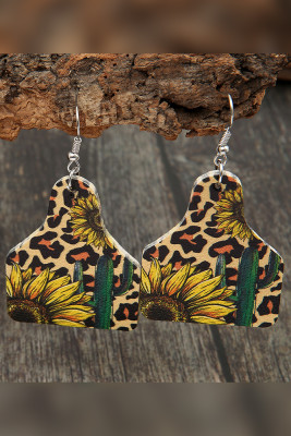 Sunflower Leopard Bottle Shape Earrings Unishe Wholesale MOQ 5pcs