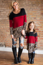 Parent child contrast Leopard Print Top