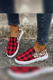 Leopard Plaid Splicing Flat Shoes Unishe Wholesale