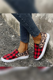 Leopard Plaid Splicing Flat Shoes Unishe Wholesale