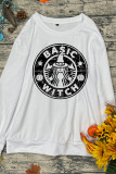 Basic Witch Print O-neck Long Sleeve Sweatshirts Women UNISHE Wholesale