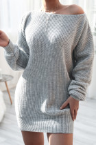 Long Sleeve Knitted Off-shoulder Sweater Dress Women UNISHE Wholesale