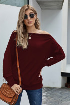 Red Ribbed Zip Knit Top