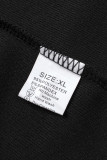 Black Ribbed Zip Knit Top