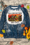 Halloweentown And Chill Print Long Sleeve Top Women UNISHE Wholesale