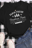 Merry Christmas Printed Graphic Tees for Women UNISHE Wholesale Short Sleeve T shirts Top