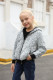 Gray Girls' Faux Fur Bomber Jacket