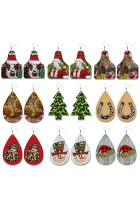 Leather Christmas Animal Print Earrings Unishe Wholesale MOQ 5pcs