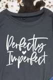 Perfectly Imperfect Print O-neck Long Sleeve Sweatshirts Women UNISHE Wholesale