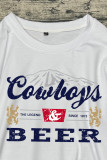 Cowboy's and Beer Print O-neck Long Sleeve Sweatshirts Women UNISHE Wholesale