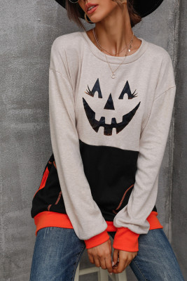 Halloween Print Drop Shoulder Sweatershirts Women UNISHE Wholesale