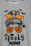Halloween Spooky Mama Print O-neck Long Sleeve Sweatshirts Women UNISHE Wholesale