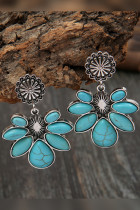 Turquoise Flower Shaped Decor Drop Earrings Unishe Wholesale MOQ 5pcs