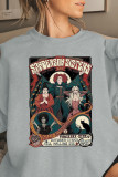 Halloween Pattern Print O-neck Long Sleeve Sweatshirts Women UNISHE Wholesale