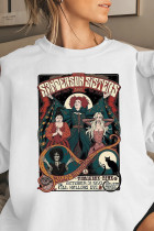 Halloween Pattern Print O-neck Long Sleeve Sweatshirts Women UNISHE Wholesale