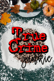 True Crime Junkie Print Long Sleeve Top Women UNISHE Wholesale
