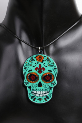 Halloween Skull Decor Necklace Pendant Unishe Wholesale MOQ 5pcs