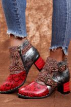 Thick-heeled Retro Ethnic Short boots Women Unishe Wholesale