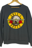 Rose O-neck Long Sleeve Sweatshirts Women UNISHE Wholesale