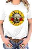 Rose Printed Graphic Tees for Women UNISHE Wholesale Short Sleeve T shirts Top