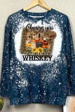 Whiskey Print Long Sleeve Top Women UNISHE Wholesale