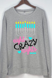Crazy Night  Print O-neck Long Sleeve Sweatshirts Women UNISHE Wholesale