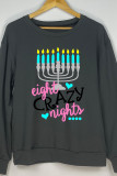 Crazy Night  Print O-neck Long Sleeve Sweatshirts Women UNISHE Wholesale
