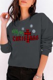 Merry Christmas Print O-neck Long Sleeve Sweatshirts Women UNISHE Wholesale