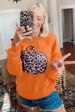 Halloween Pumpkin Print Parent-child Matching Mom's Pullover Sweatshirt