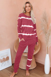 Red Stripes Long Sleeves and Joggers Lounge Set